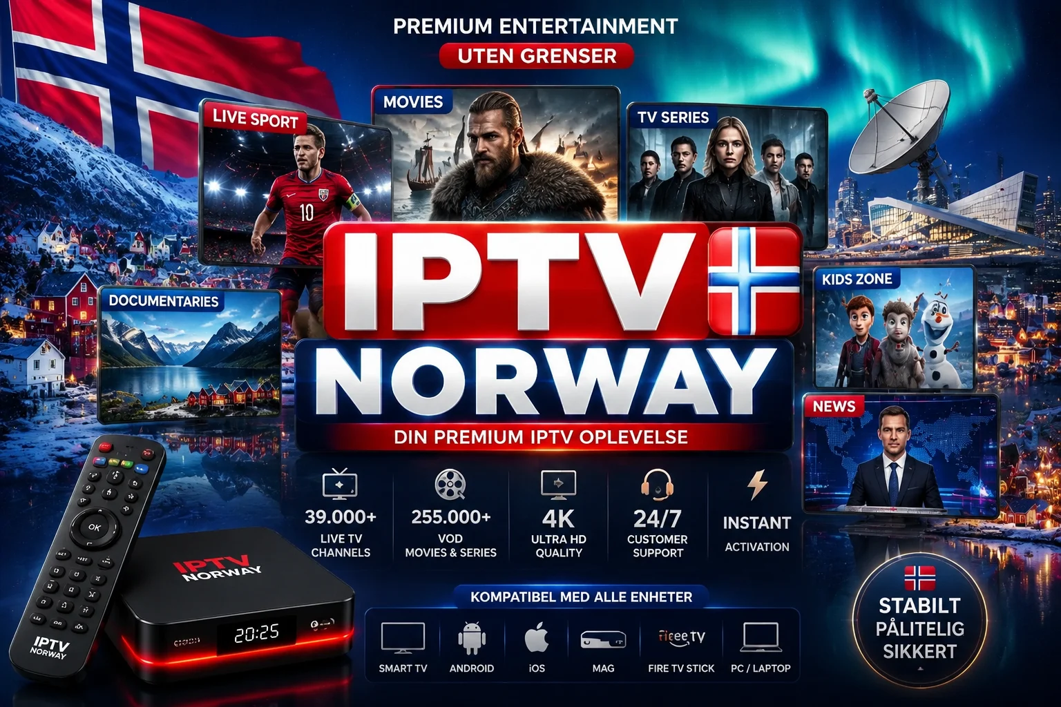 IPTV Norge — sport, filmer, serier og nyheter på alle enheter